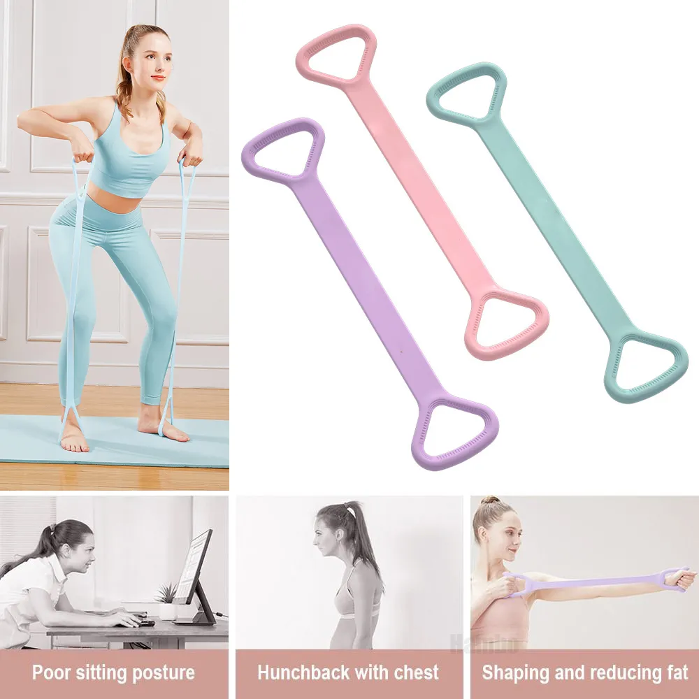 Stretchband Schultern Fitnessband mit Griffen